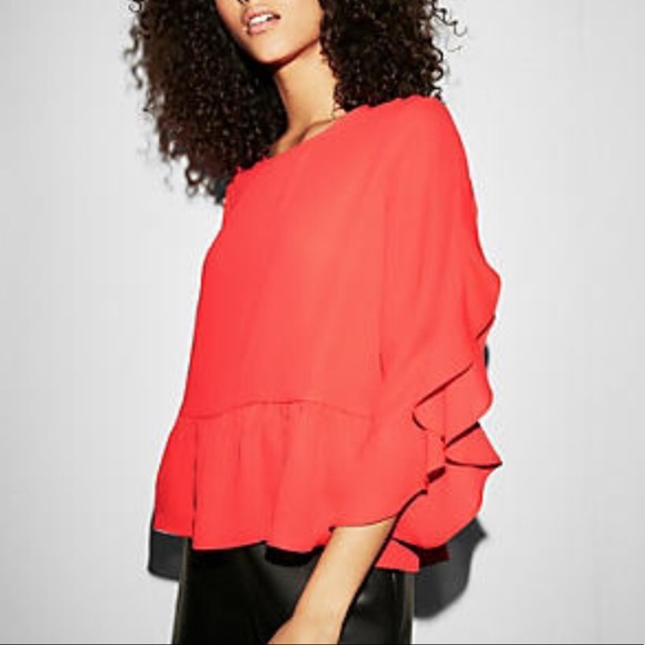 Express Tops - Express peplum blouse❤️🧡